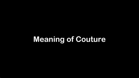 courure meaning